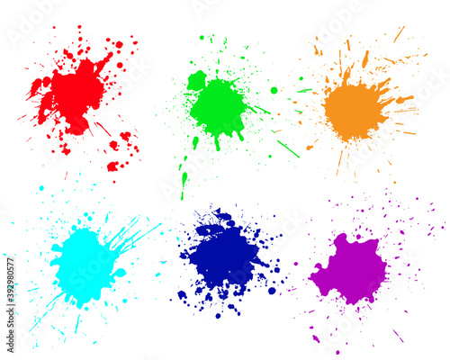 Grunge splatters Abstract ink splashe text banners