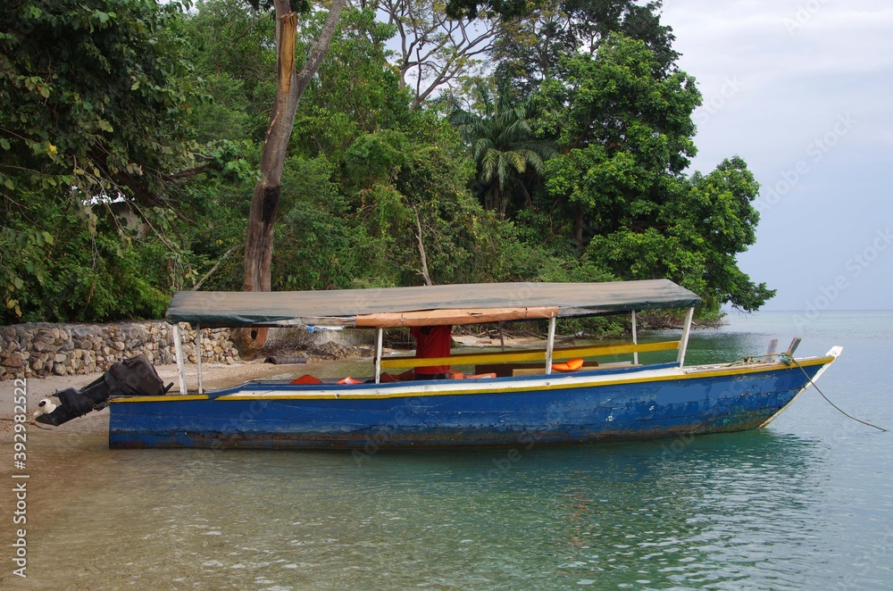 Boat on Lake Tanganyika in Tanzania Boat on Lake Tanganyika in Tanzania
