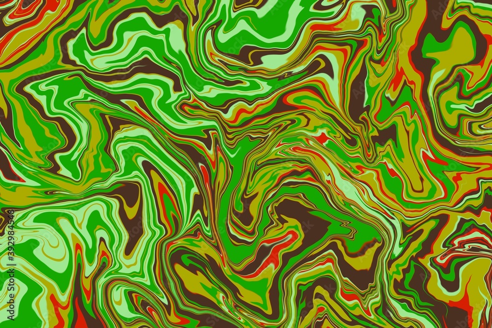 Abstract swirl marble paint fluid movement background of vibrant colors, inks, flowing paints.