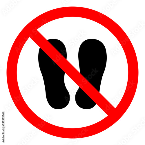 Do Not Walk Or Stand Here Symbol Sign On White Background