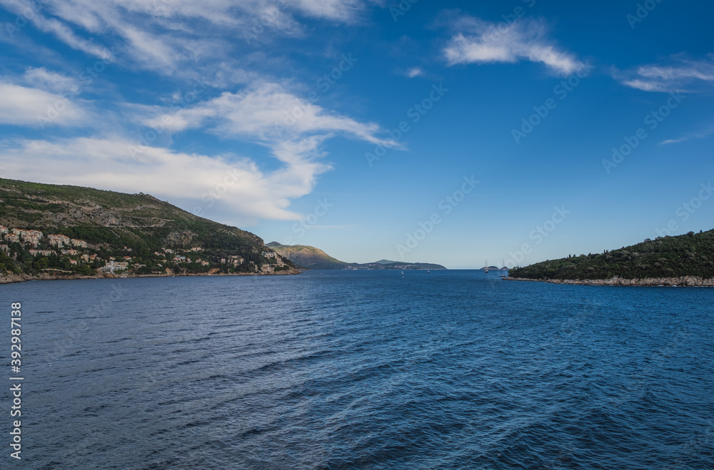 Bay of Dubrovnik in Croatia, september 2020