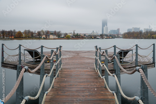 Photography Vienna, Austria city skyline at the Danube river