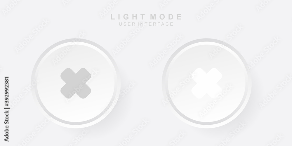 Simple Creative Cross User Interface in Neumorphism Design. Simple modern and minimalist. Smooth and soft 3D user interface. LIght mode. For website or apps design. Icon Cross Vector Illustration. Simple Creative Cross User Interface in Neumorphism Design. Simple modern and minimalist. Smooth and soft 3D user interface. LIght mode. For website or apps design. Icon Cross Vector Illustration.