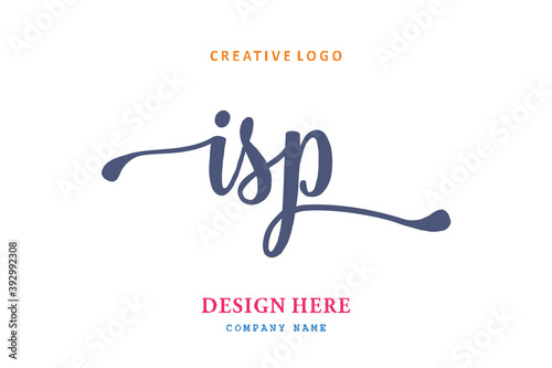 ISP lettering logo is simple, easy to understand and authoritative
