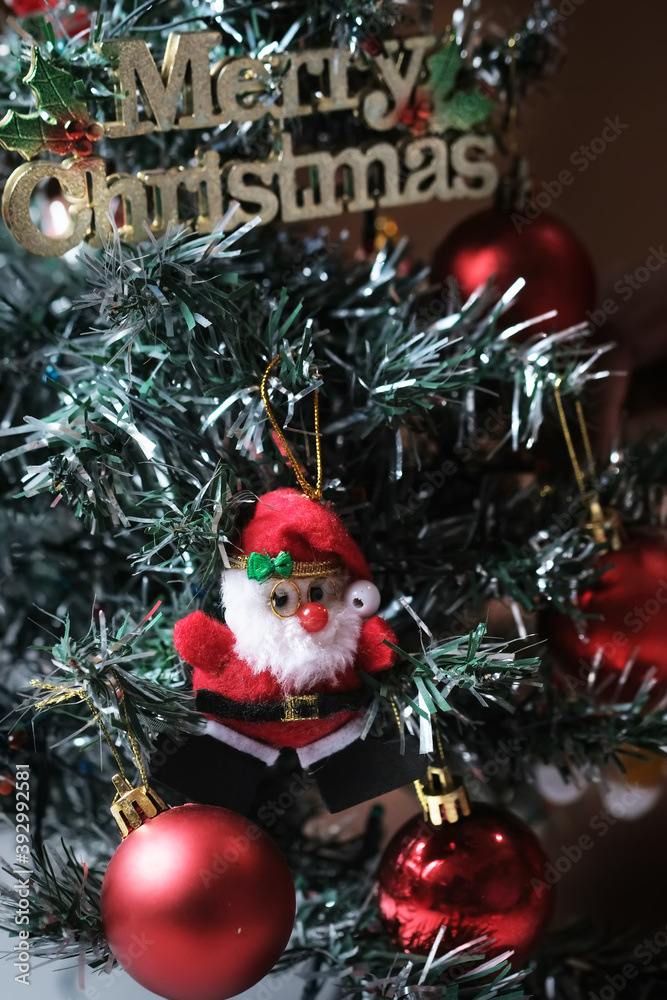 santa claus and christmas tree santa claus and christmas tree