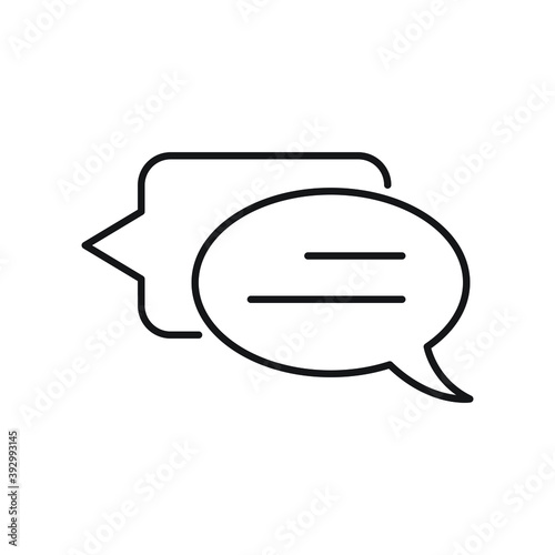 Chat Speech Bubble icon design isolated on white background
