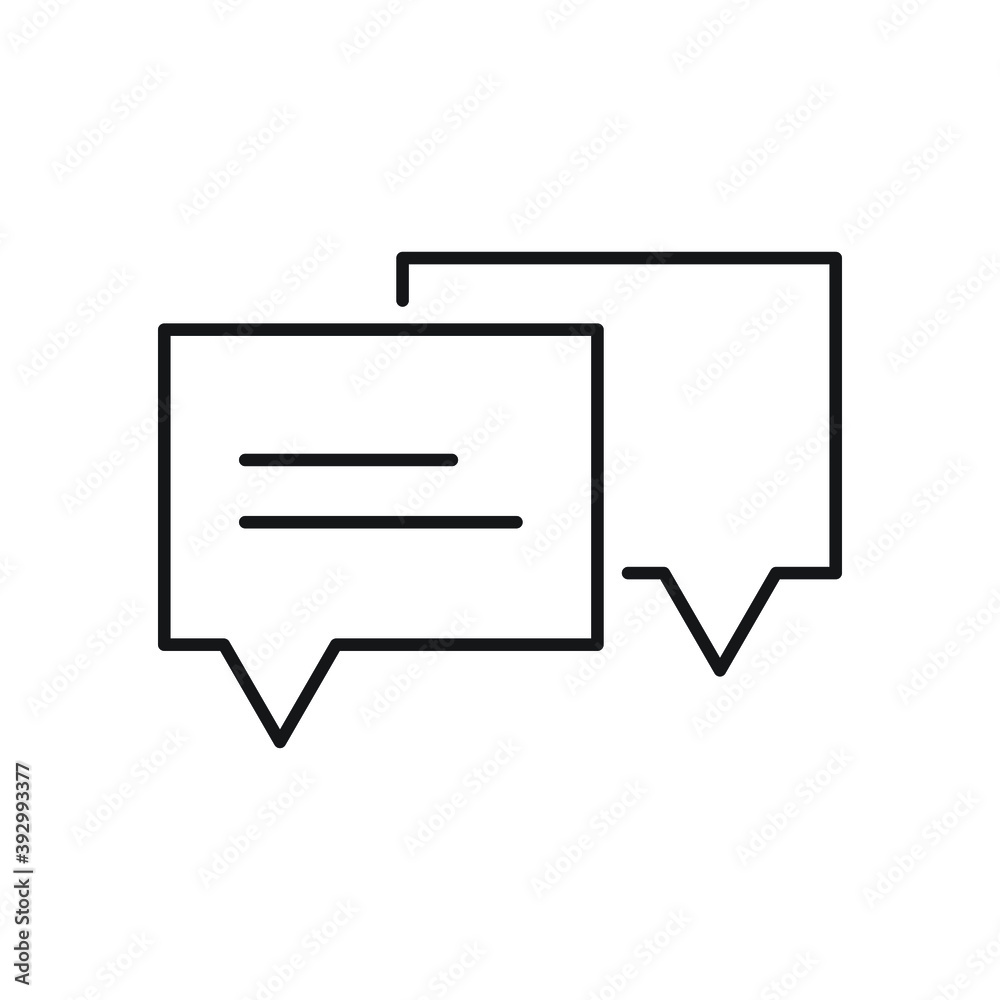 Chat Speech Bubble icon design isolated on white background Chat Speech Bubble icon design isolated on white background