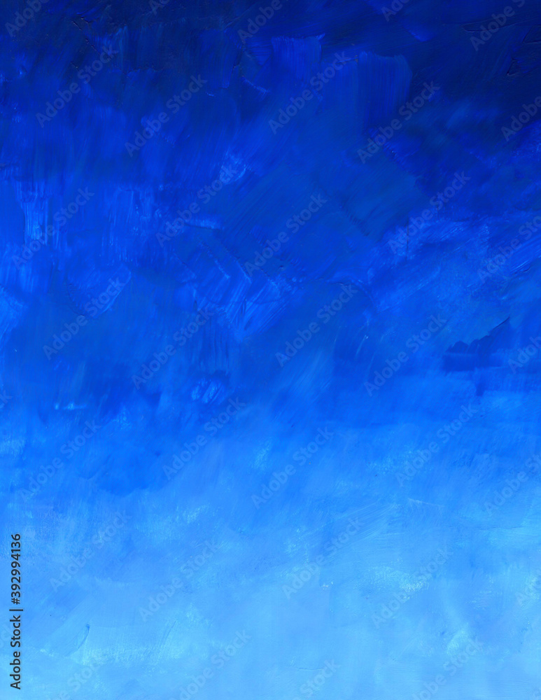 Abstract background of blue acrylic paint