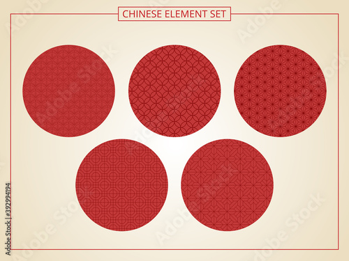 Chinese seamless pattern in 5 styles. Suitable for graphic, banner, card, flyer and many purpose