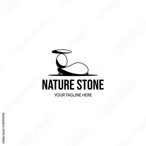Wallpaper Mural Nature stone line art logo illustration design minimalist balance vector Torontodigital.ca