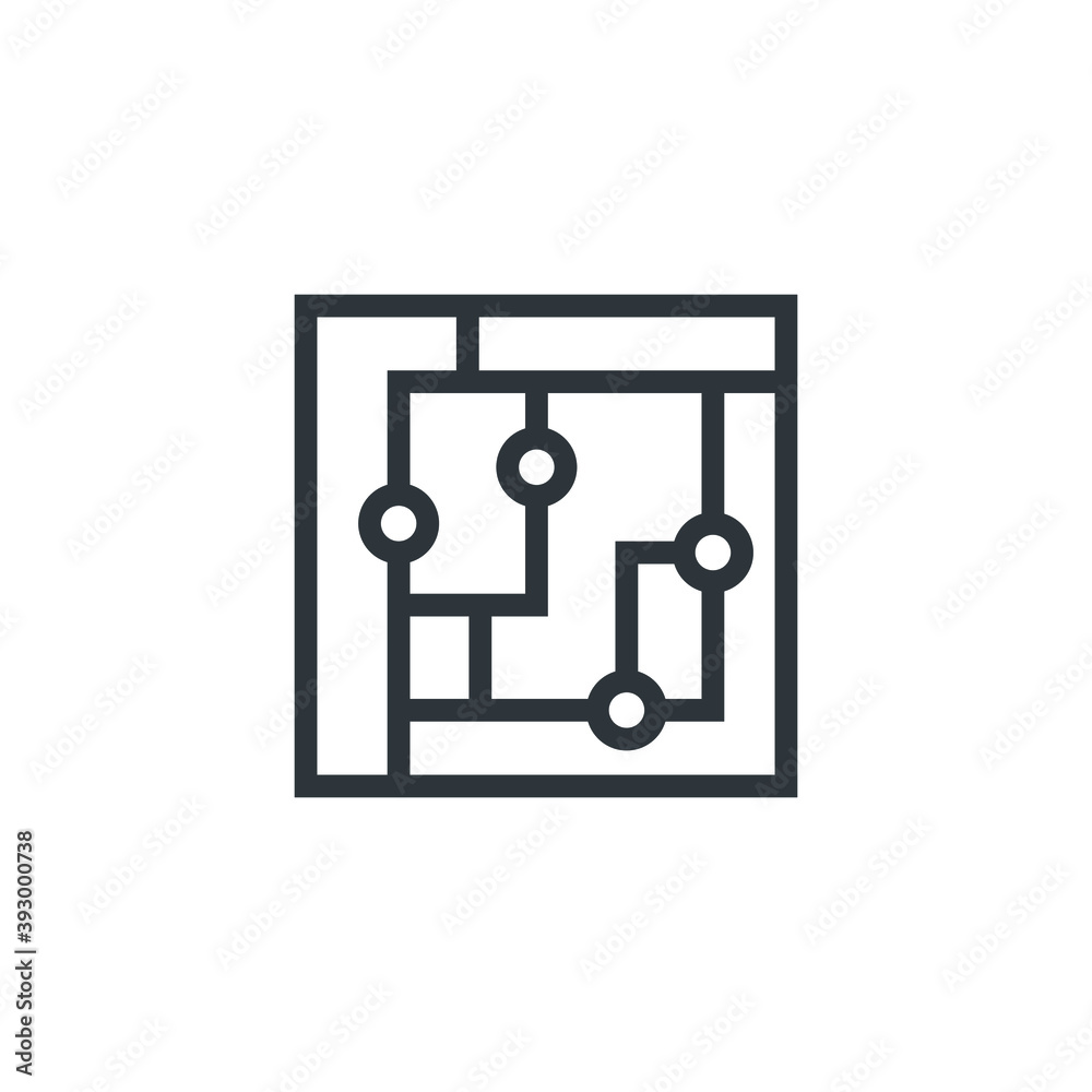 Circuit board, technology icon, vector illustration. Microchip symbol isolated on white background. Processor pictogram. Circuit board, technology icon, vector illustration. Microchip symbol isolated on white background. Processor pictogram.