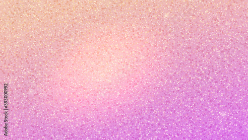 Abstract glittering background. Pink gradient with shimmering dust. Vector illustration