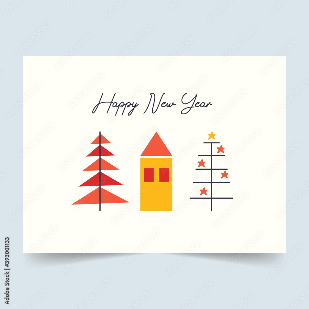 Cute Christmas Trees. Happy holidays banner, happy new year greeting cards 2021. Cute Christmas Trees. Happy holidays banner, happy new year greeting cards 2021.