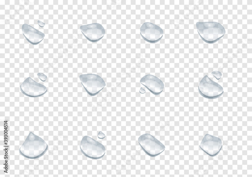 realistic water drop vectors isolated on transparency background ep64