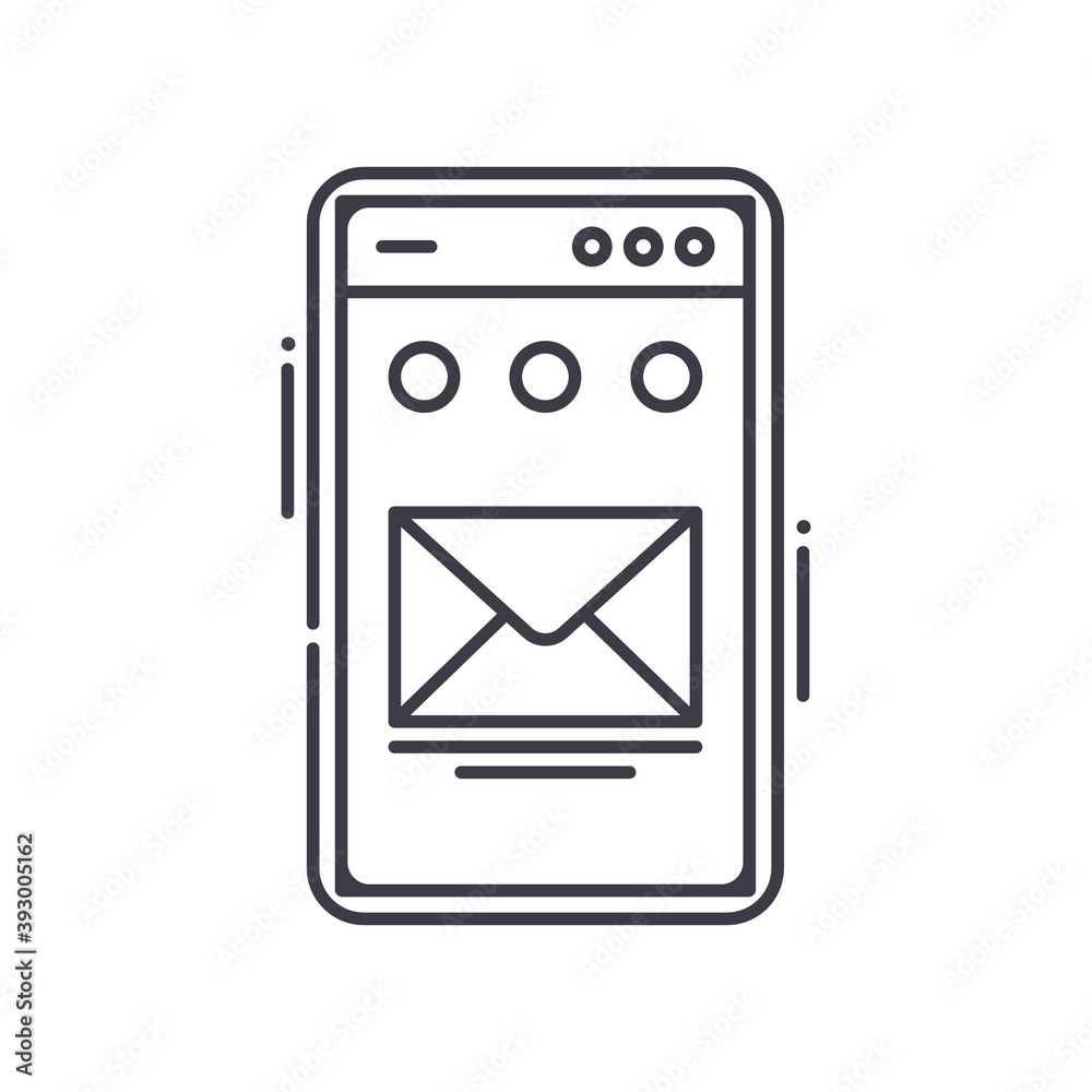 Smartphone concept icon, linear isolated illustration, thin line vector, web design sign, outline concept symbol with editable stroke on white background. Smartphone concept icon, linear isolated illustration, thin line vector, web design sign, outline concept symbol with editable stroke on white background.