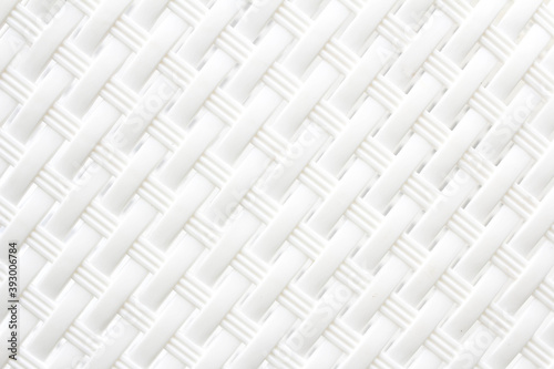 texture of a white plastic basket background. Plastic braided texture.