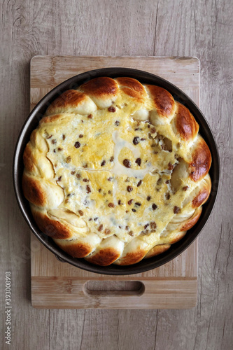 Easter sweet bread top view