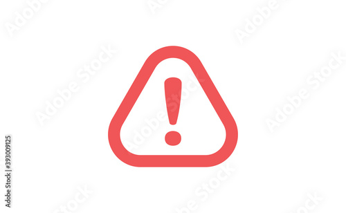 Alert icon. Exclamation danger sign. Rounded triangle with exclamation mark.