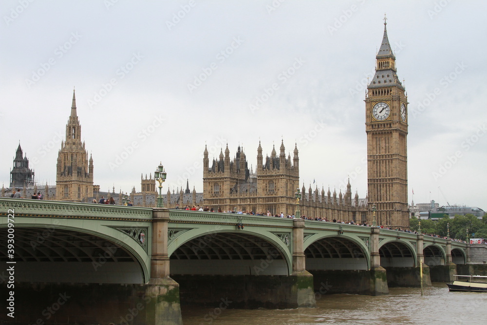 Westminster Bridge and Big Ben. London, England
