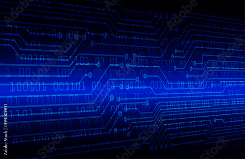 Blue cyber circuit future technology concept background
