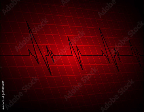 Heart pulse monitor with signal. Heart beat. ekg icon wave