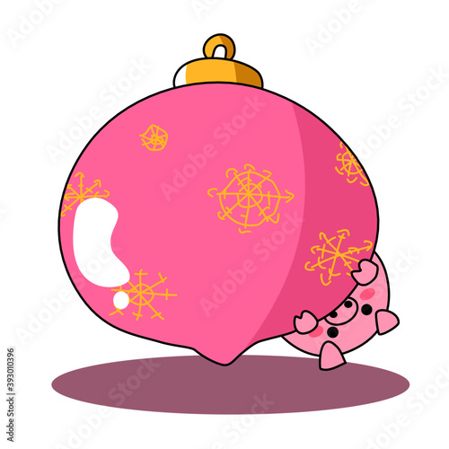 pink christmas ball
