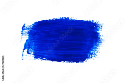 Abstract blue wave brush stroke isolated on white background
