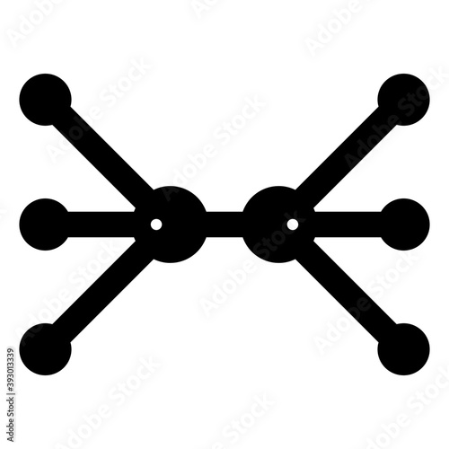 Ethane Molecule Vector 