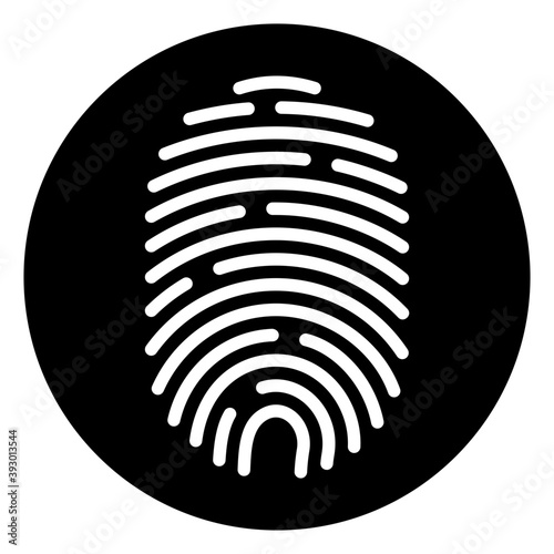 Solid Fingerprint Vector 