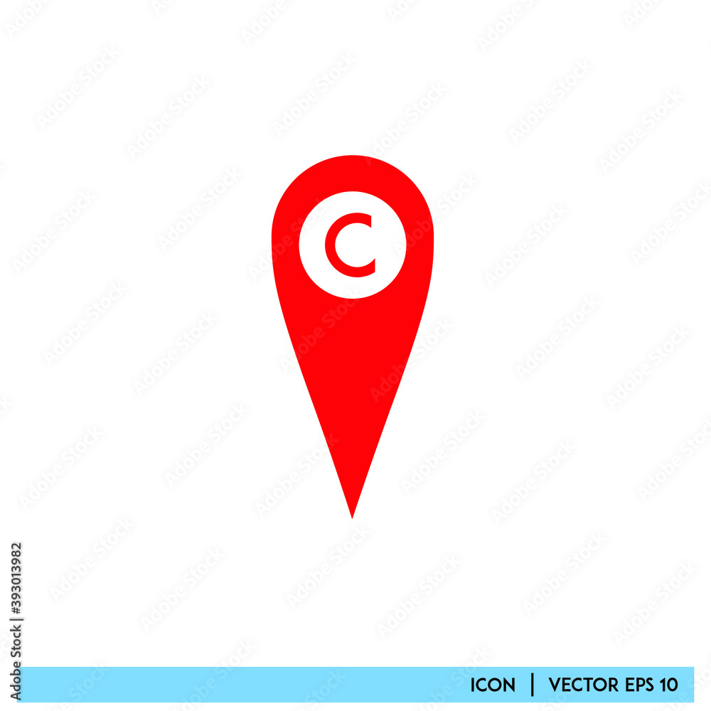 Icon vector graphic of mark point, mark location, good for template web app etc Icon vector graphic of mark point, mark location, good for template web app etc