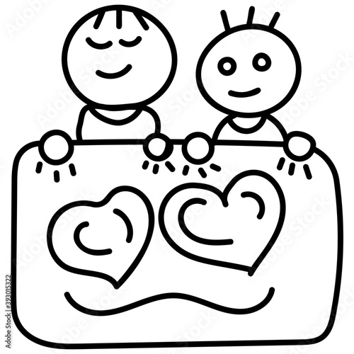 Couple Drawing Vector 