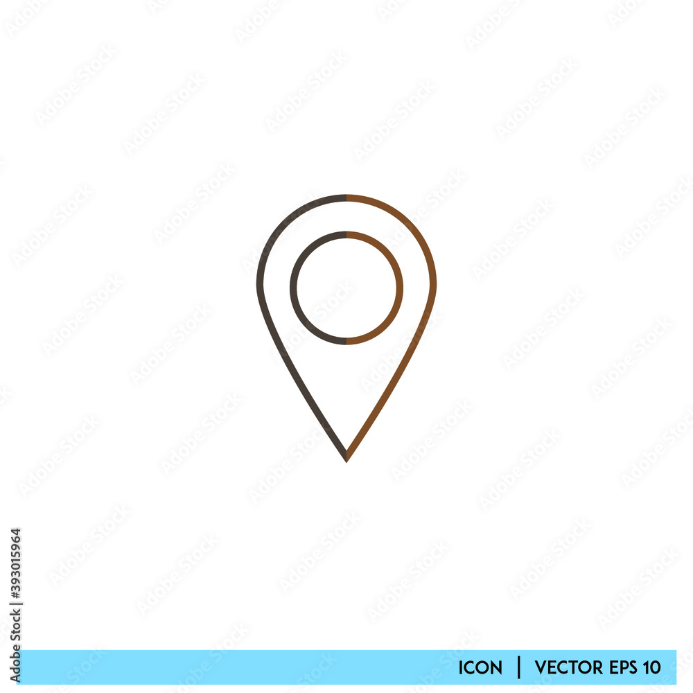 Icon vector graphic of mark point, mark location, good for template web app etc