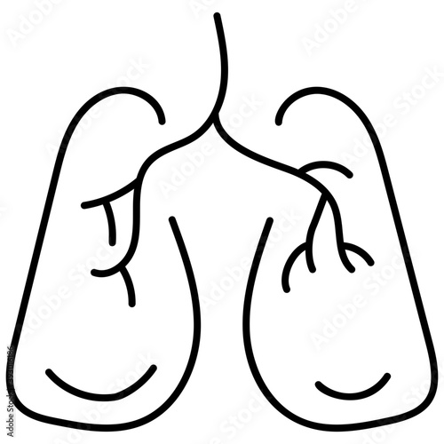Human Lungs Drawing 