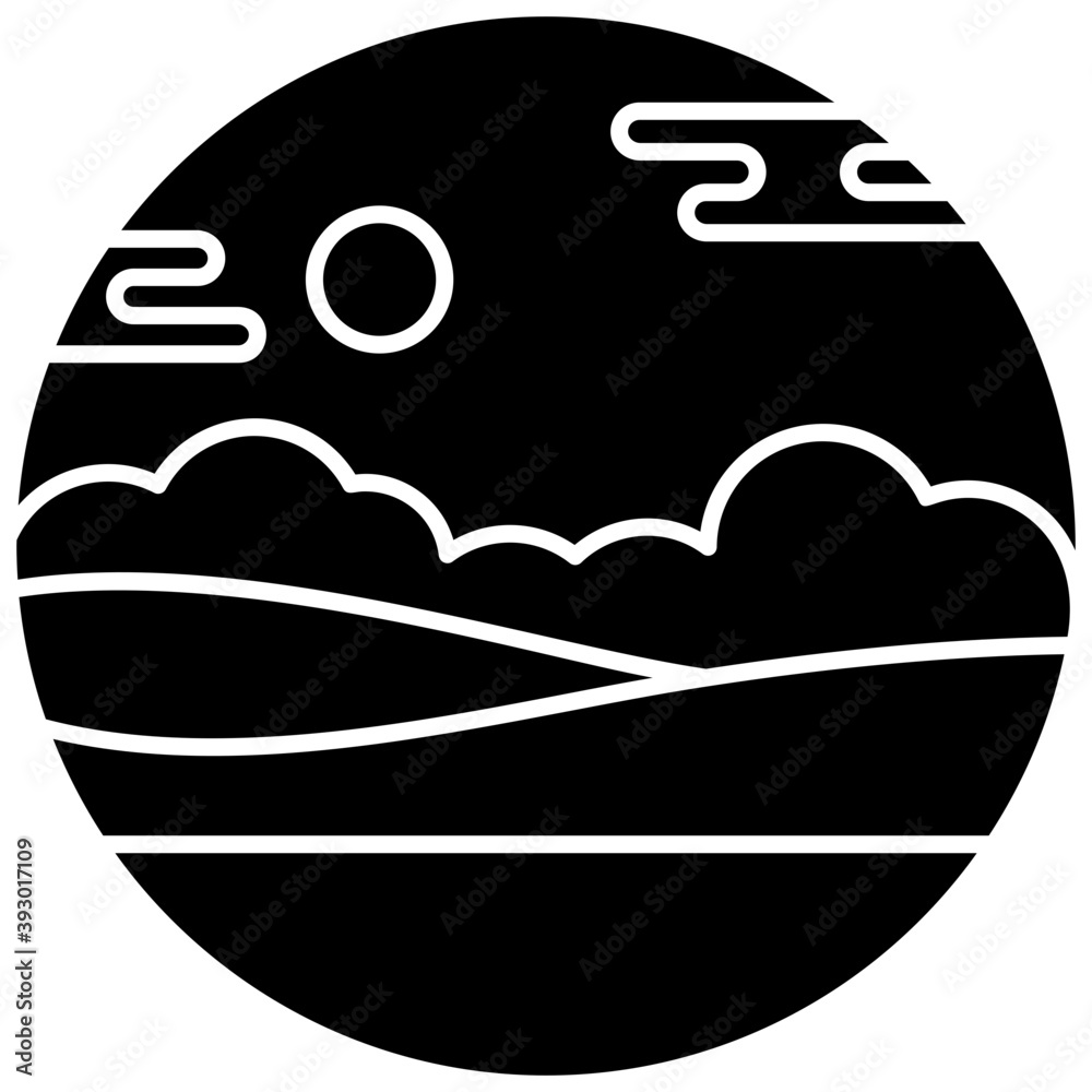 Fototapeta premium Farm Fields Vector 