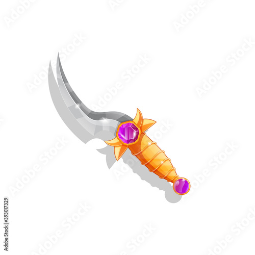 Dagger Fantasy Adventure isolated on white background.	