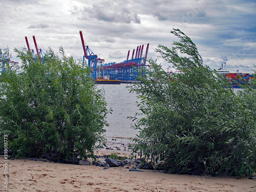 Obraz na płótnie Containerhafen Hamburg w salonie