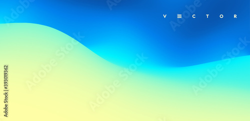 Realistic landscape with waves. Cover design template. 3d vector illustration for placards, flyers, banners, book covers, brochures, planners and notebooks.