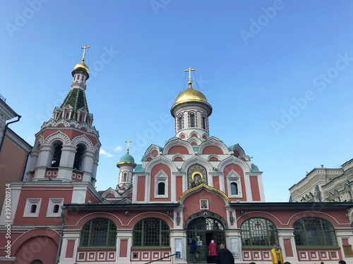 Kazan Cathedral at the corner of Red Square in Moscow, Russia
