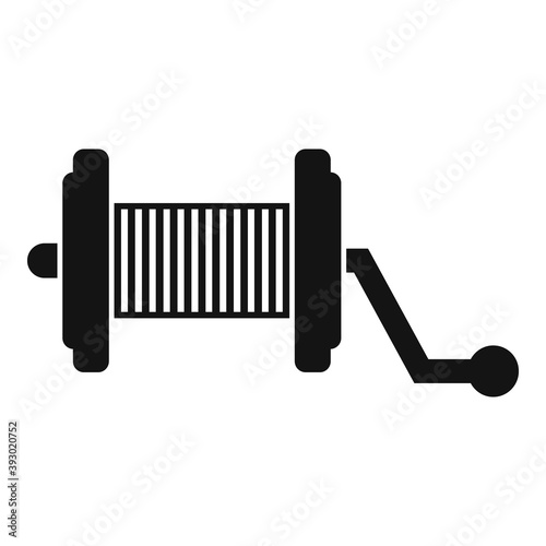 Spinning fishing reel icon. Simple illustration of spinning fishing reel vector icon for web design isolated on white background