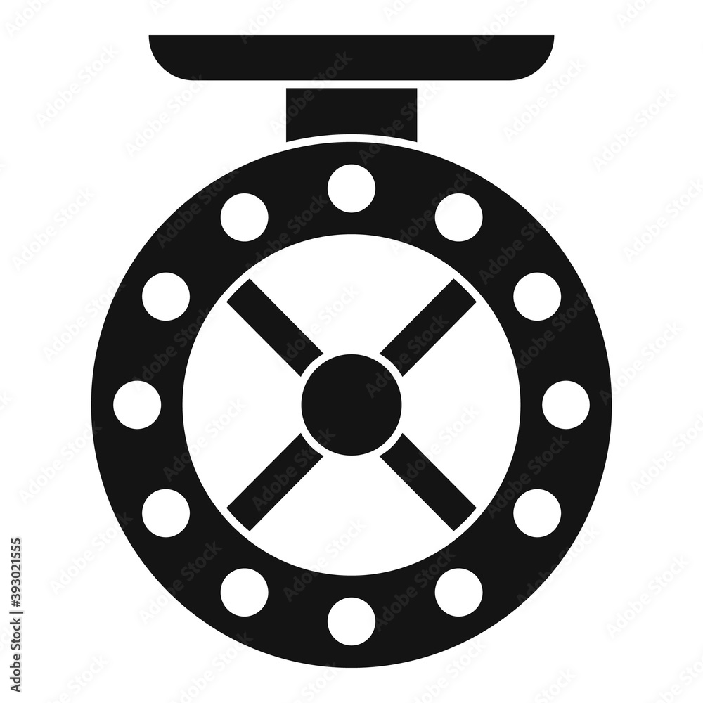 Handle fishing reel icon. Simple illustration of handle fishing reel vector icon for web design isolated on white background