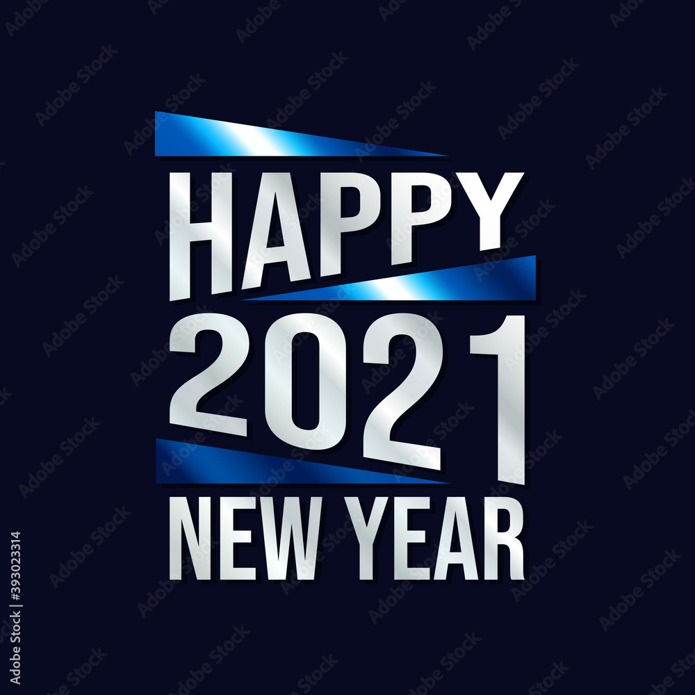 Vector illustration Happy New Year 2021 luxury style