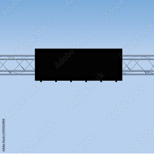 Highway Billboard Digital Alert Sign in Black