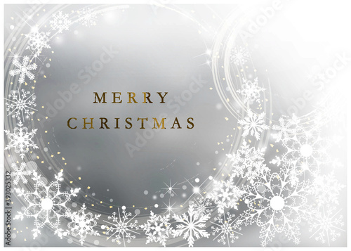 クリスマス_シルバー背景602