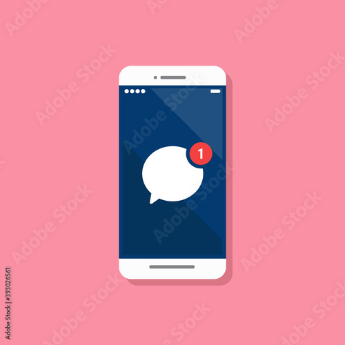 Message notification on smartphone
