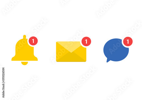 Social media notification set icons