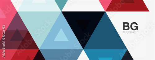Mosaic triangle pattern abstract background for cover, banner, flyer and poster and other template