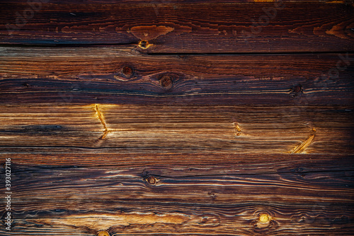 Aged wood texture, chips, cracks, nails in the surface, splinters, slats for construction, wooden canvases, beams with a relief, hollow, photophone for screensaver and printing