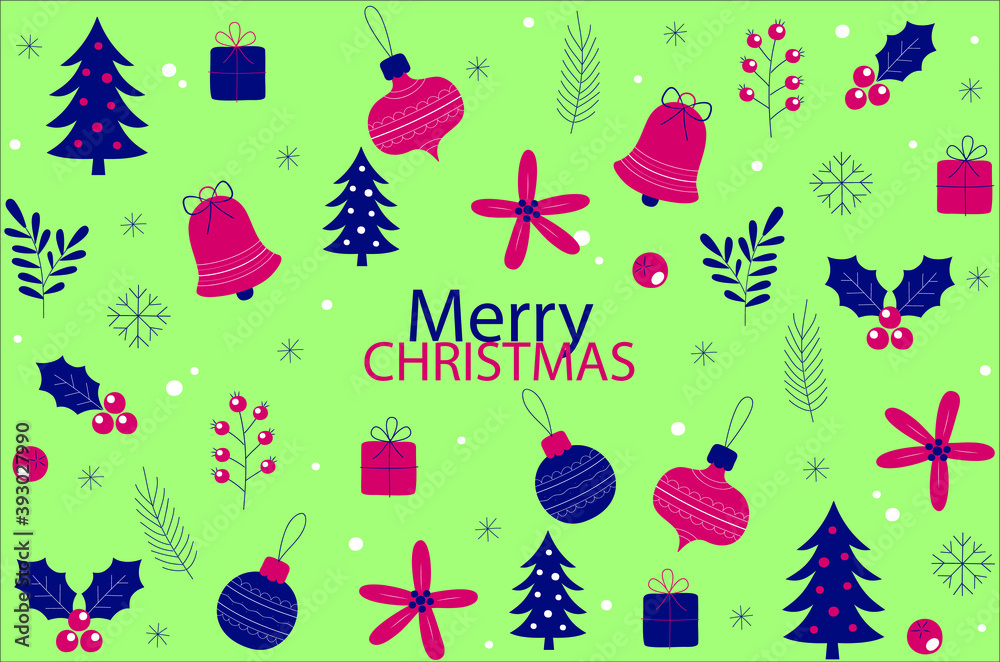 Hand-drawn-Christmas-background | Vector illustration EPS 10. Hand-drawn-Christmas-background | Vector illustration EPS 10.