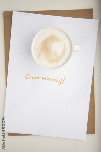 Good morning a cup of coffee