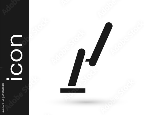 Grey Windscreen wiper icon isolated on white background. Vector Illustration.